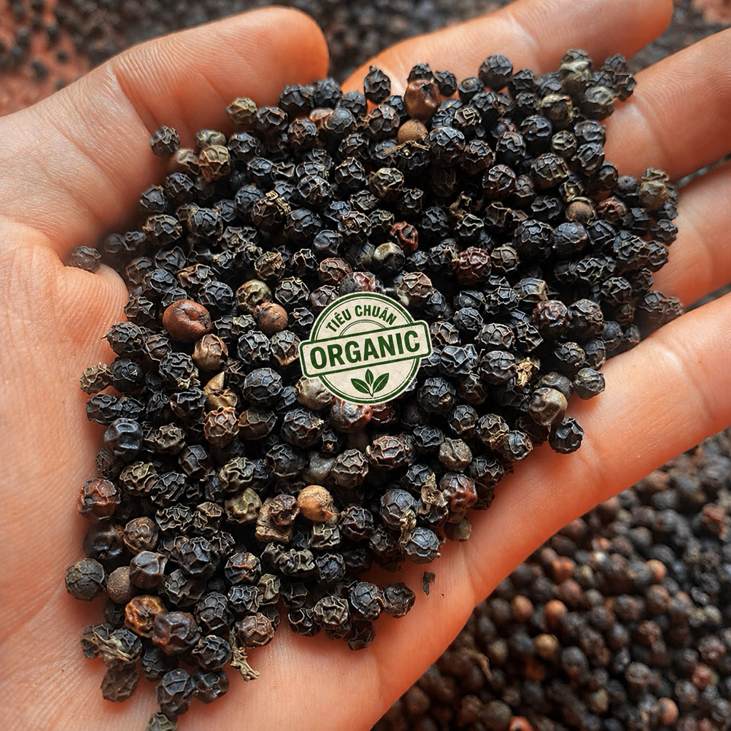 (100g)Hạt Tiêu Đen Chuẩn Tiêu ORGANIC Chín Đỏ Vườn Nhà Trồng-Trãi Nghiệm Hàng Loại 1,Siêu Thơm Cay Nồng Chất Lượng Cao