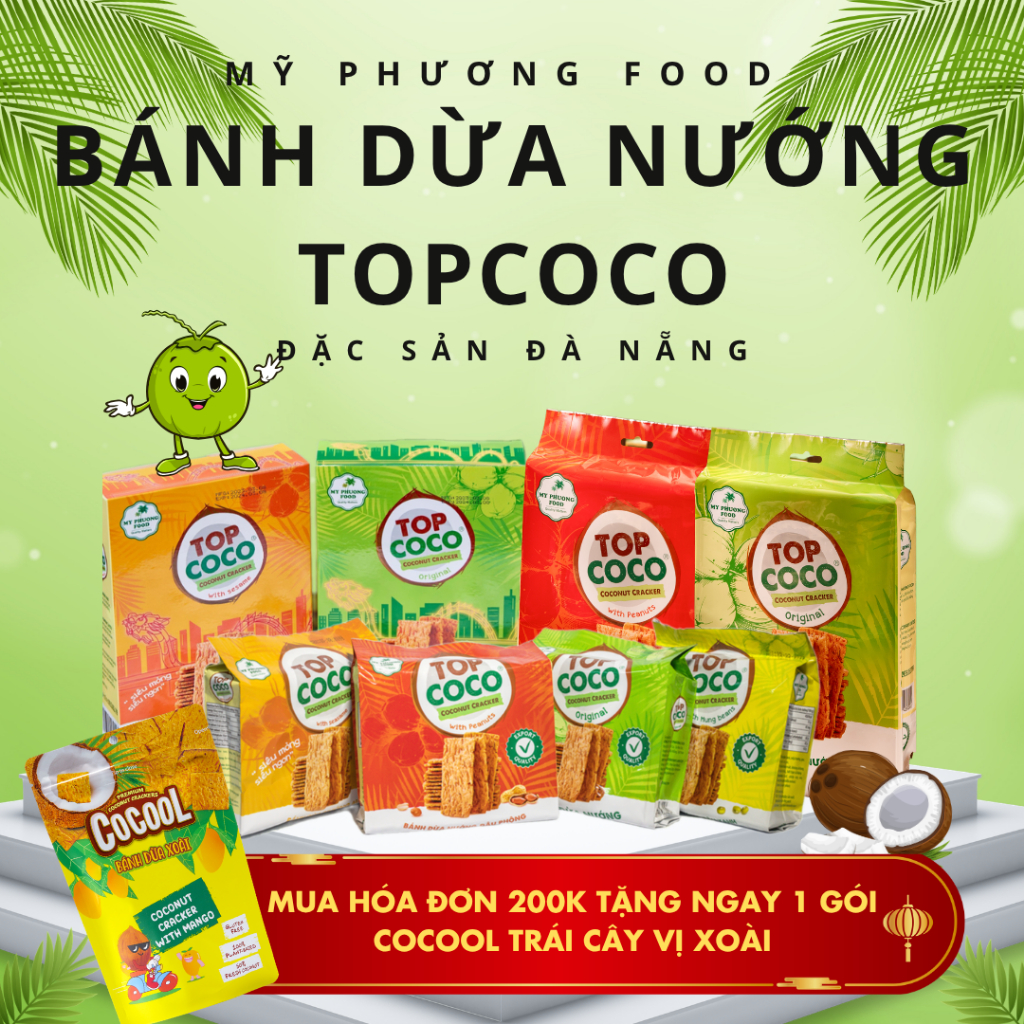 Bánh Dừa Nướng Đặc sản Đà Nẵng TOPCOCO - Mỹ Phương Food, OCOP 4 SAO