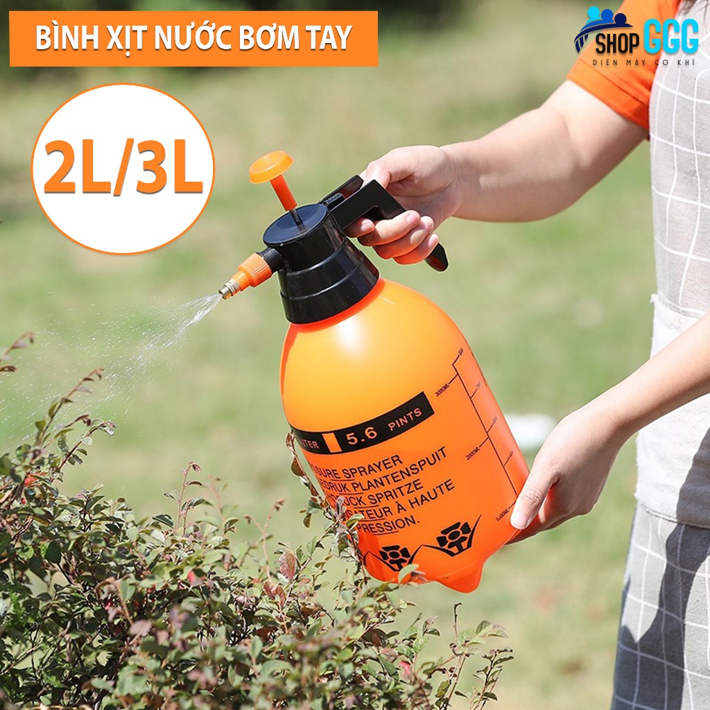 Bình xịt nước tưới cây 2L và 3L, Bình Tưới Cây, Bình phun - xịt cho hoa kiểng, rau sạch tại nhà