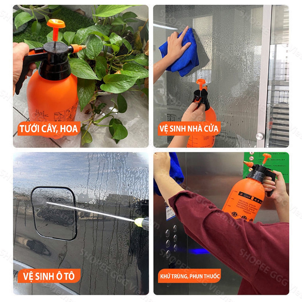 Bình xịt nước tưới cây 2L và 3L, Bình Tưới Cây, Bình phun - xịt cho hoa kiểng, rau sạch tại nhà