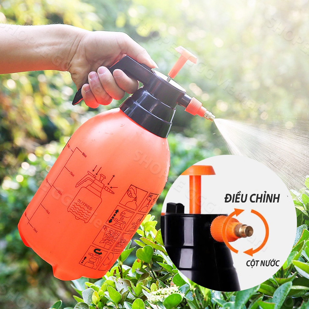 Bình xịt nước tưới cây 2L và 3L, Bình Tưới Cây, Bình phun - xịt cho hoa kiểng, rau sạch tại nhà