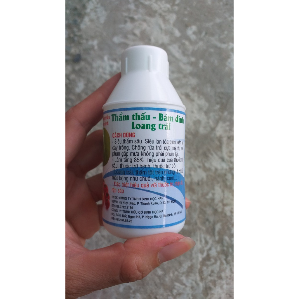 Chế phẩm siêu bám dính lưu dẫn, siêu thấm, loang trải 100ml, giúp tăng hiệu quả phân bón, thuốc BVTV
