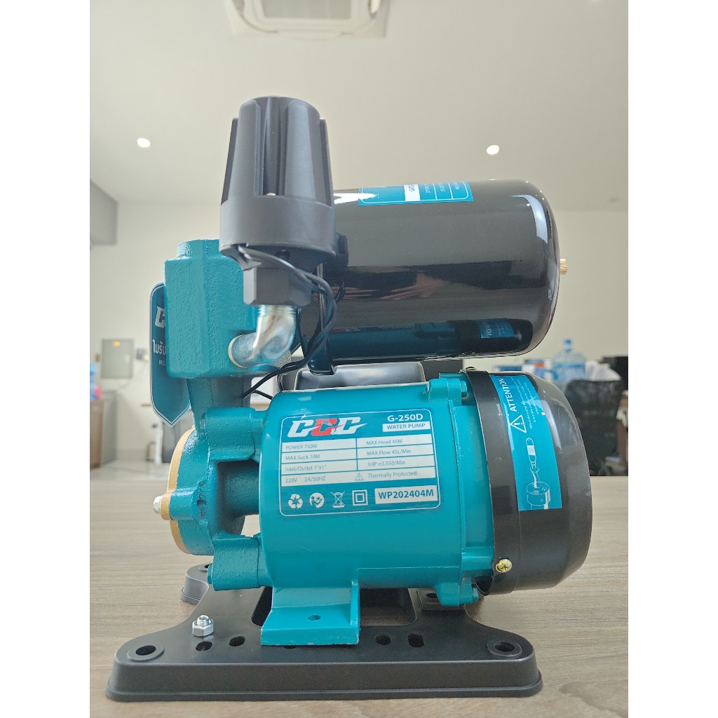 {Chính hãng} Máy bơm tăng áp G-250D hãng GGG công suất 750w, tự động đóng ngắt, chất lượng.Bảo hành 6 tháng chính hãng