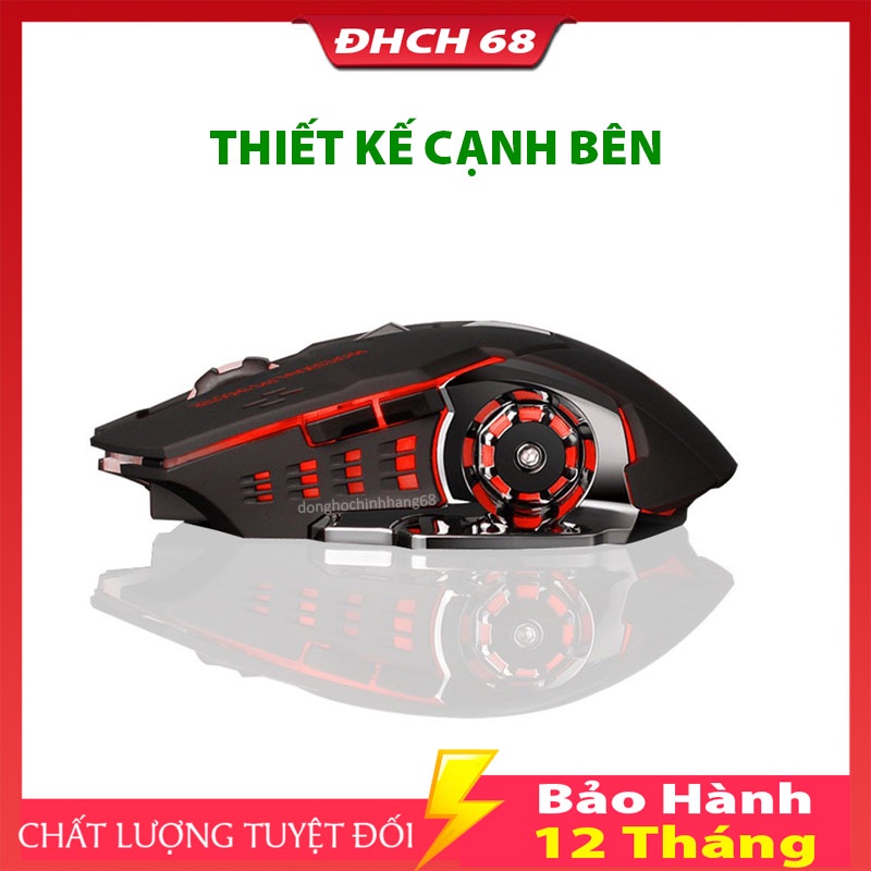 Chuột Gaming Không Dây T28 Dành Cho Game Thủ Chống Ồn Có Đèn LED Chơi Game Cực Đã Bảo Hành 12 Tháng