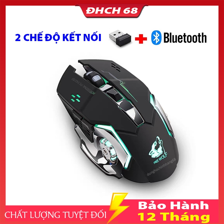 Chuột Gaming Không Dây T28 Dành Cho Game Thủ Chống Ồn Có Đèn LED Chơi Game Cực Đã Bảo Hành 12 Tháng