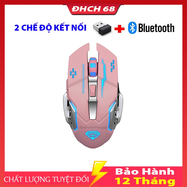 Chuột Gaming Không Dây T28 Dành Cho Game Thủ Chống Ồn Có Đèn LED Chơi Game Cực Đã Bảo Hành 12 Tháng