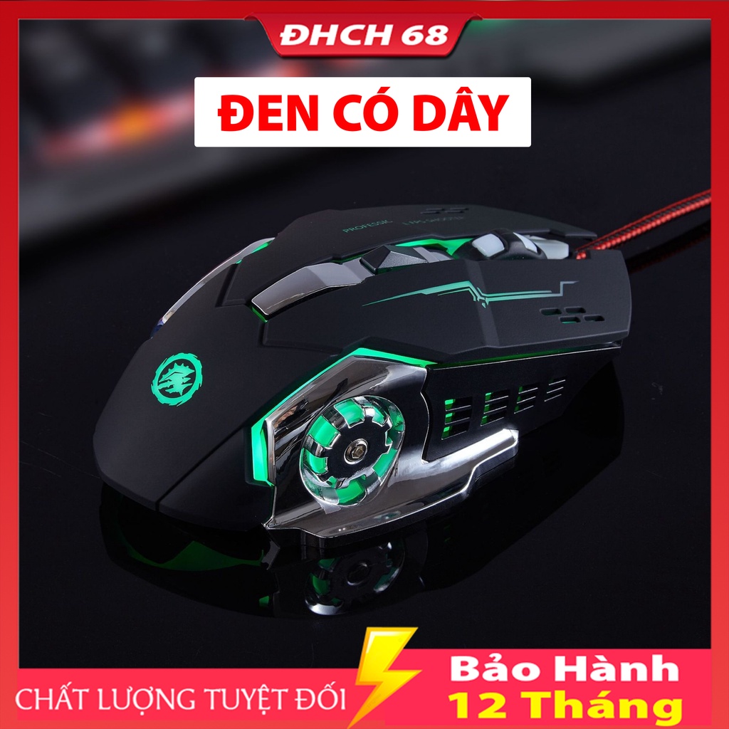 Chuột Gaming Không Dây T28 Dành Cho Game Thủ Chống Ồn Có Đèn LED Chơi Game Cực Đã Bảo Hành 12 Tháng