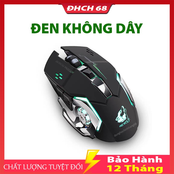 Chuột Gaming Không Dây T28 Dành Cho Game Thủ Chống Ồn Có Đèn LED Chơi Game Cực Đã Bảo Hành 12 Tháng