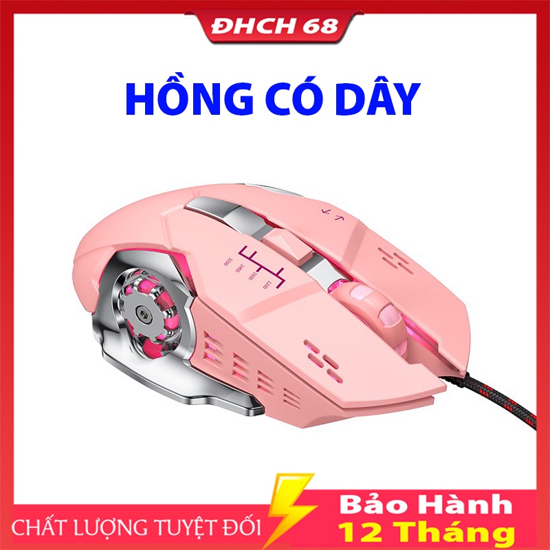 Chuột Gaming Không Dây T28 Dành Cho Game Thủ Chống Ồn Có Đèn LED Chơi Game Cực Đã Bảo Hành 12 Tháng