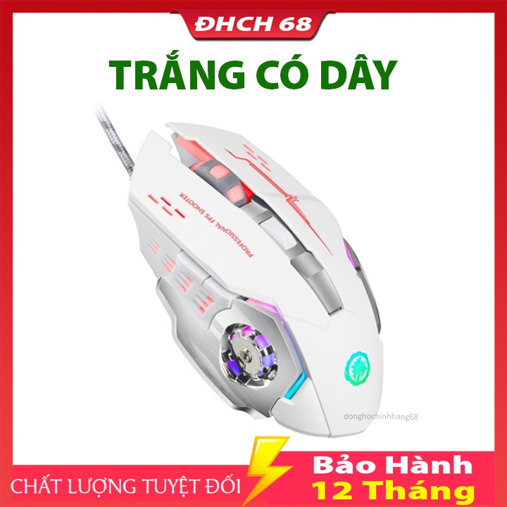 Chuột Gaming Không Dây T28 Dành Cho Game Thủ Chống Ồn Có Đèn LED Chơi Game Cực Đã Bảo Hành 12 Tháng