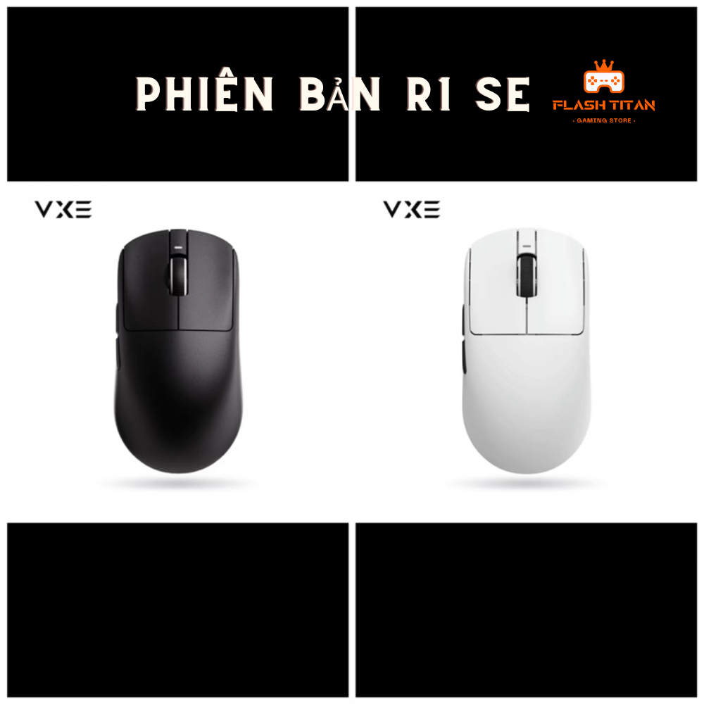 Chuột không dây VXE R1 SE - R1 SE Plus -3 chế độ kết nối - Chuột gaming giá rẻ dùng cho PC, laptop