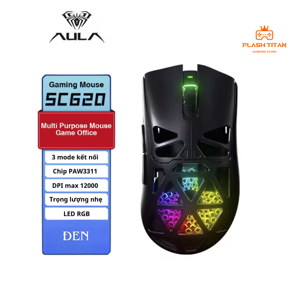 Chuột không dây VXE R1 SE - R1 SE Plus -3 chế độ kết nối - Chuột gaming giá rẻ dùng cho PC, laptop