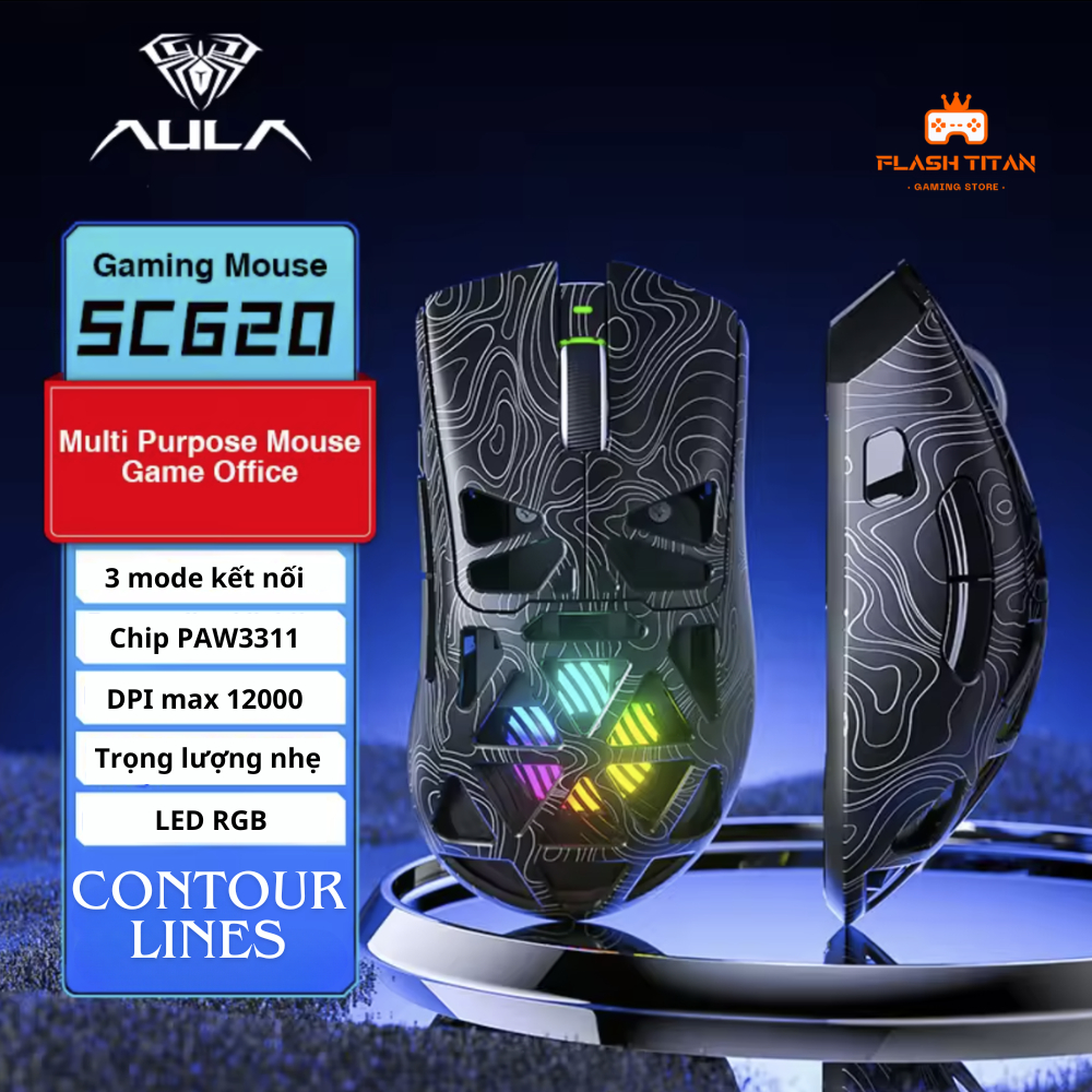 Chuột không dây VXE R1 SE - R1 SE Plus -3 chế độ kết nối - Chuột gaming giá rẻ dùng cho PC, laptop