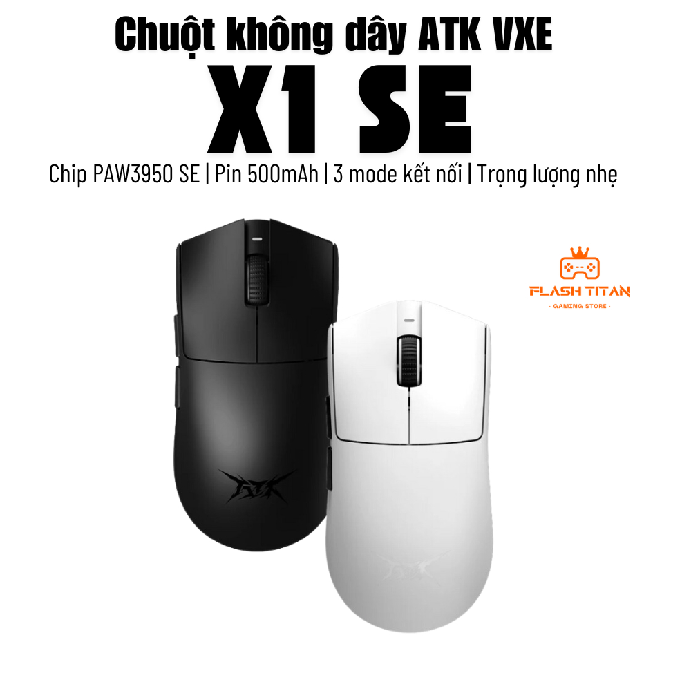Chuột không dây VXE R1 SE - R1 SE Plus -3 chế độ kết nối - Chuột gaming giá rẻ dùng cho PC, laptop