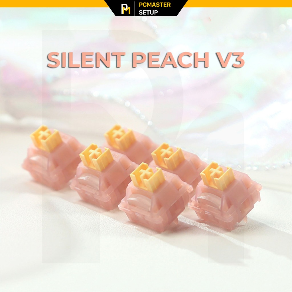 Combo 10 Switch Outemu Peach v3 Silent 5pin có tản led thay thế cho bàn phím cơ - CÓ VOUCHER VIDEO