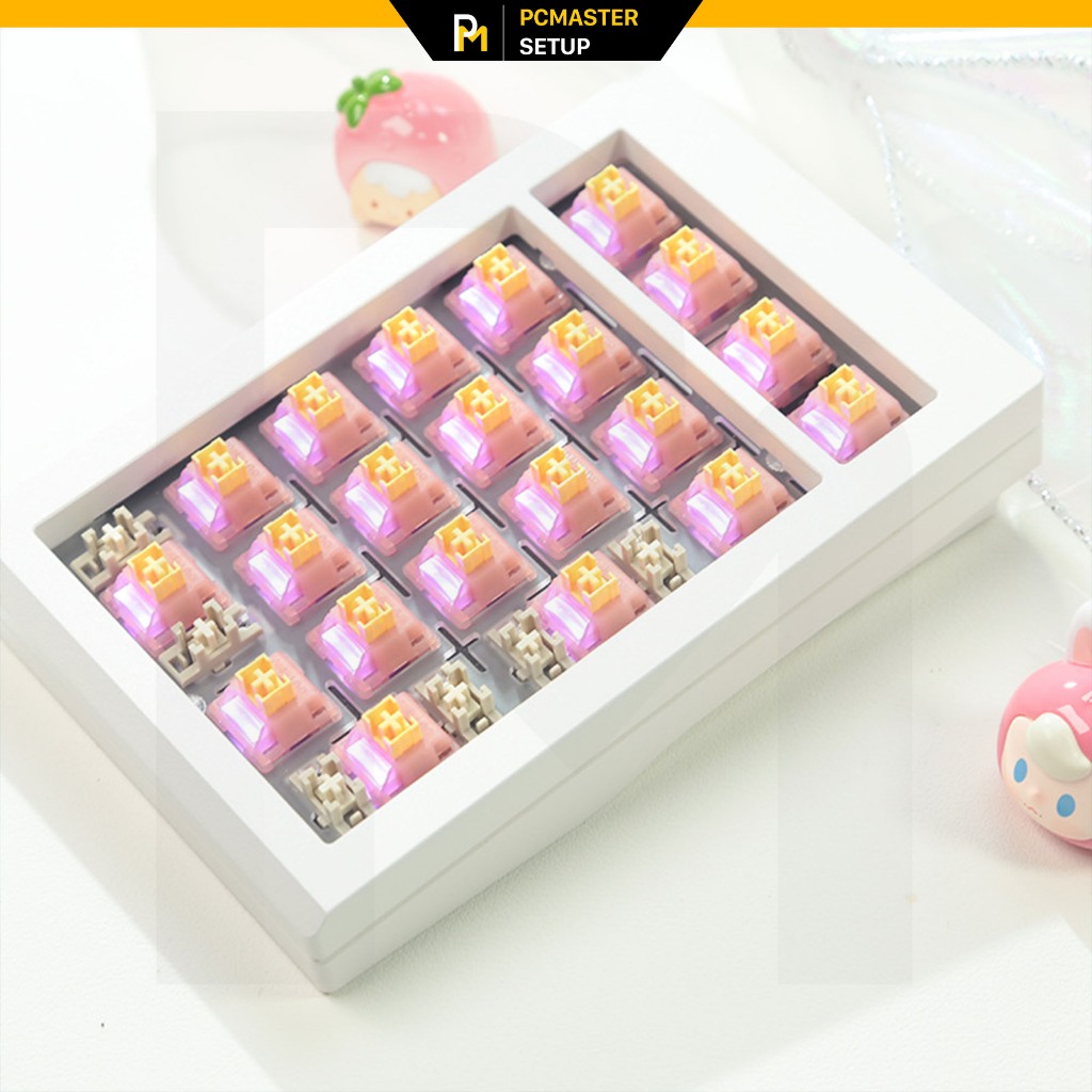 Combo 10 Switch Outemu Peach v3 Silent 5pin có tản led thay thế cho bàn phím cơ - CÓ VOUCHER VIDEO