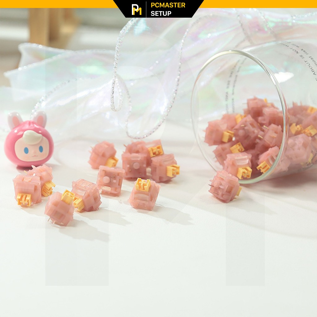 Combo 10 Switch Outemu Peach v3 Silent 5pin có tản led thay thế cho bàn phím cơ - CÓ VOUCHER VIDEO