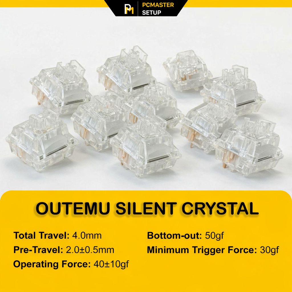Combo 10 Switch Outemu Peach v3 Silent 5pin có tản led thay thế cho bàn phím cơ - CÓ VOUCHER VIDEO