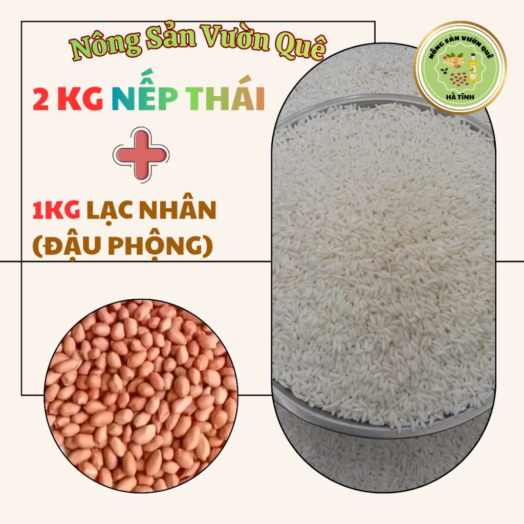 Đậu Phộng Tách Vỏ Loại 1 – Lạc Nhân Hà Tĩnh – Nông Sản Vườn Quê – Túi zíp 1kg – Hạt to, béo ú ụ