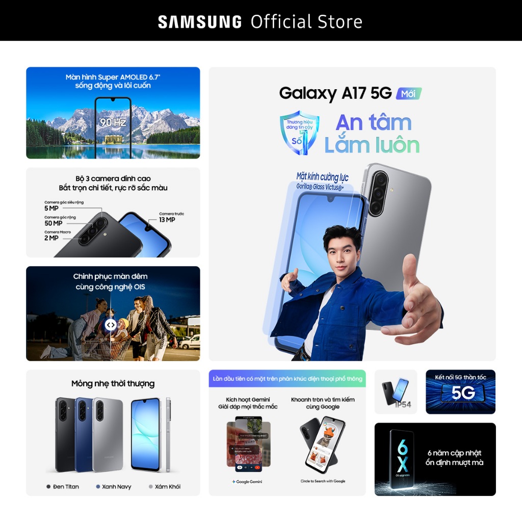 Điện Thoại Samsung Galaxy A17 5G 8GB/128GB