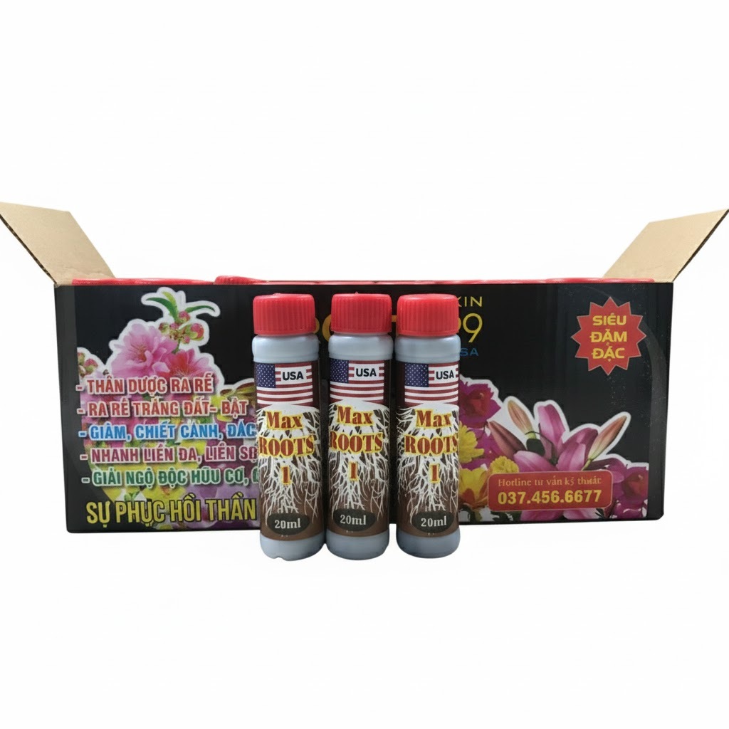 Dung dịch kích thích ra rễ cực mạnh Kích rễ sen đá, các loại cây, giúp phục hồi cây cực mạnh BVTV, ống 20ml