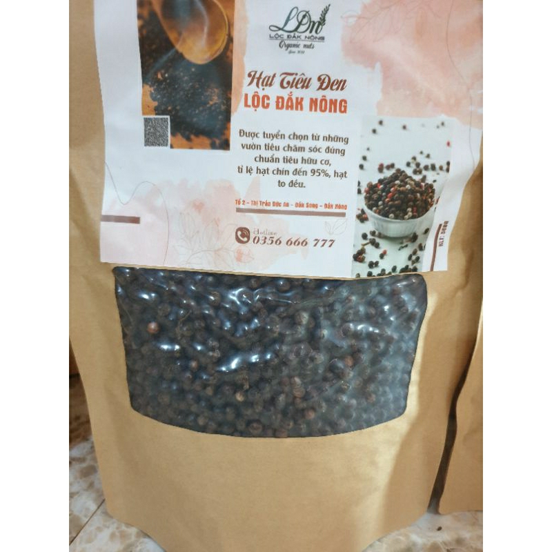 HẠT TIÊU ĐEN NHÀ TRỒNG RỬA SẠCH PHƠI KHÔ gói 500g Xuất xứ Đắk Song Đăk Nông