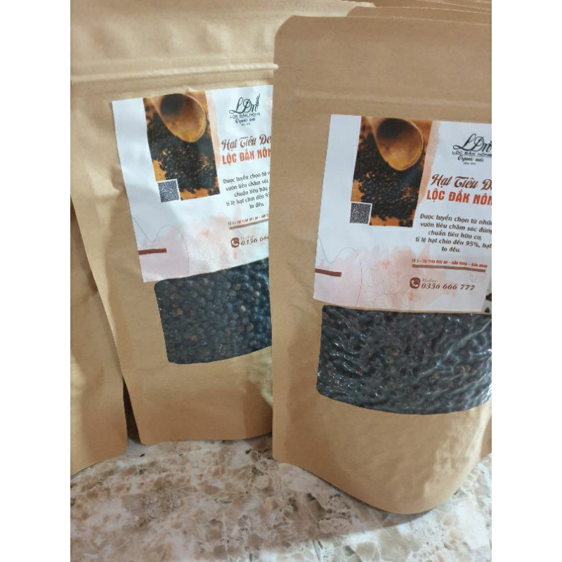 HẠT TIÊU ĐEN NHÀ TRỒNG RỬA SẠCH PHƠI KHÔ gói 500g Xuất xứ Đắk Song Đăk Nông