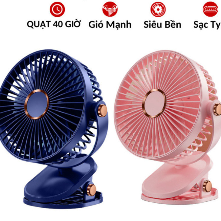 [ HỎA TỐC ] Quạt mini để bàn tích điện 5 mức độ có đèn led pin 5000 MHA  Và 10000 MHA - PLSHARK