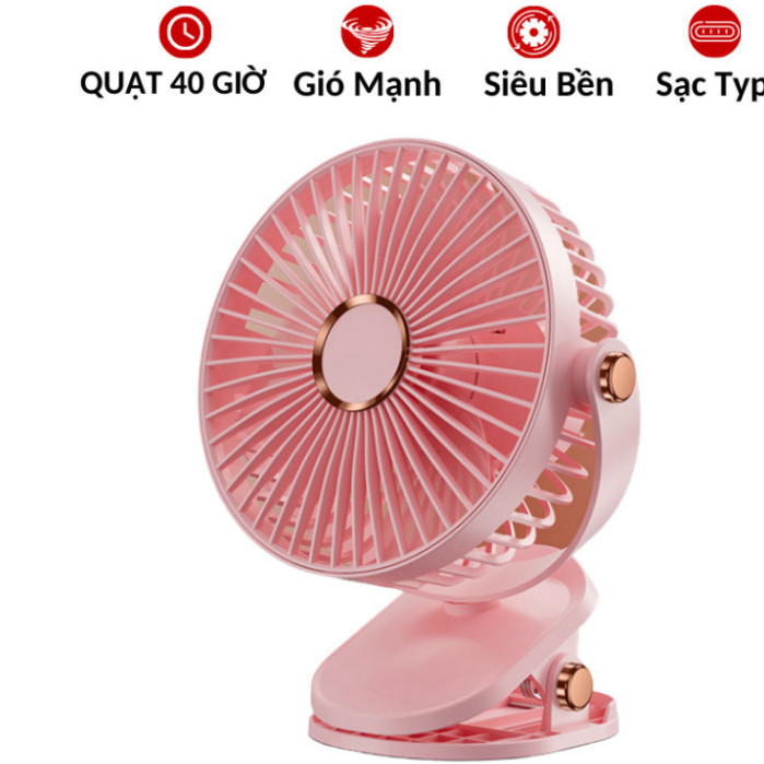 [ HỎA TỐC ] Quạt mini để bàn tích điện 5 mức độ có đèn led pin 5000 MHA  Và 10000 MHA - PLSHARK