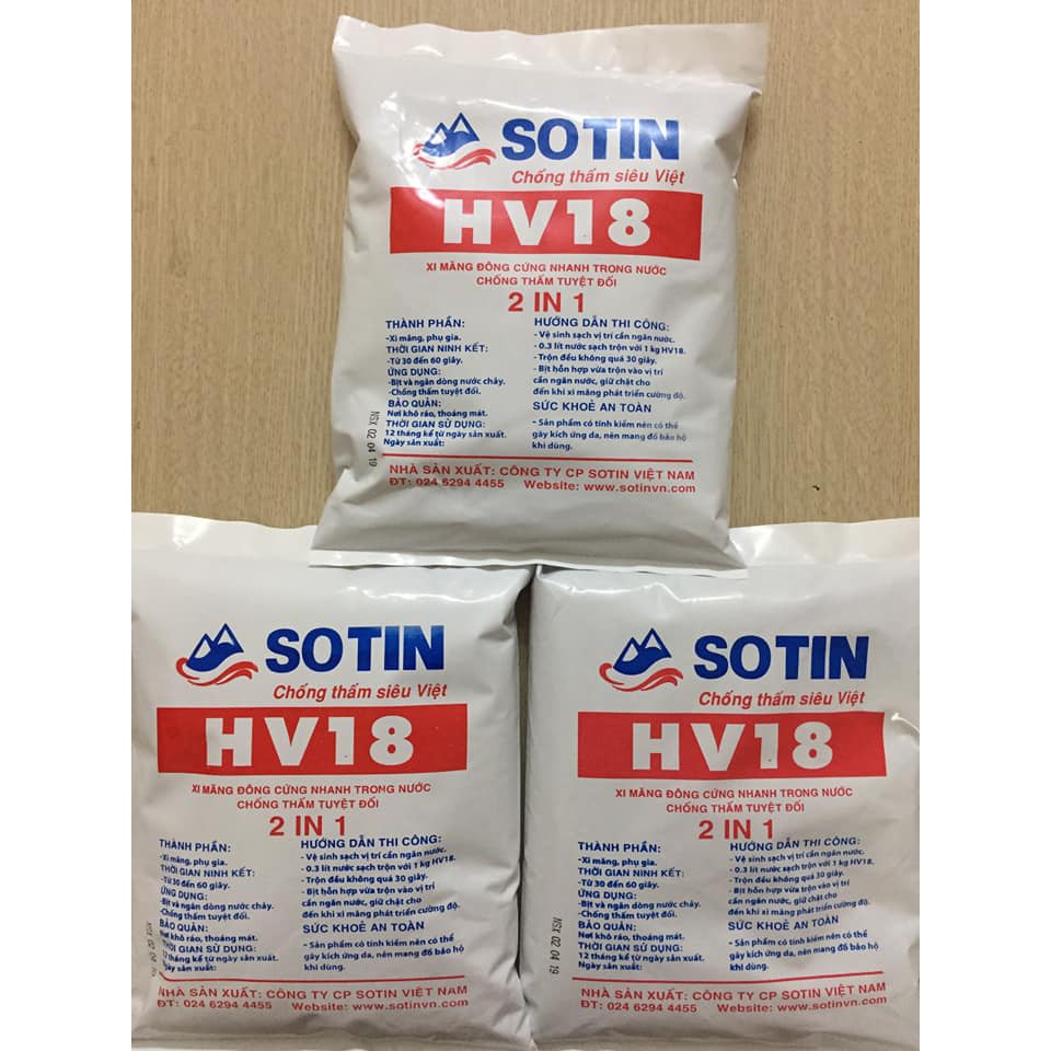 HV18-Xi măng đông cứng nhanh trong nước - chống thấm tuyệt đối
