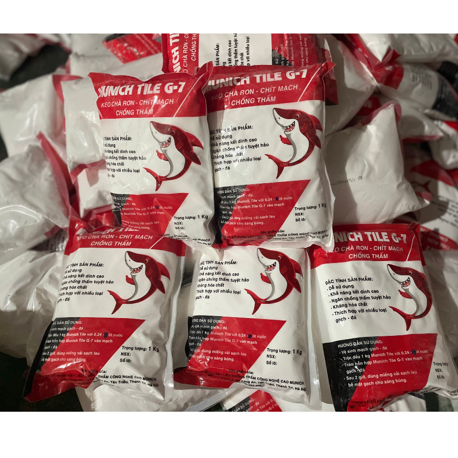 Keo Chà Ron - Chít Mạch - Chống Thấm Munich Tile G-7 , Túi 1kg , đa dạng mầu