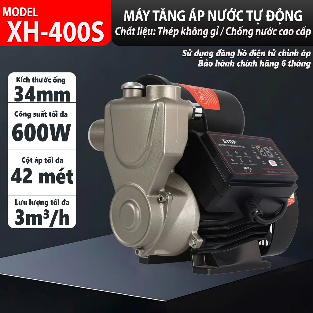 Máy bơm tăng áp, cao áp GGG - G250D 750W, đóng ngắt tự động, thương hiệu Thái Lan, máy chính hãng Bảo Hành 06 tháng