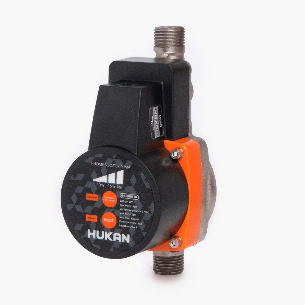 Máy bơm tăng áp mini HUKAN G1-B001TB, Công suất 80w, Đầu ra 1/2 inch, Lưu lượng 30l/phút