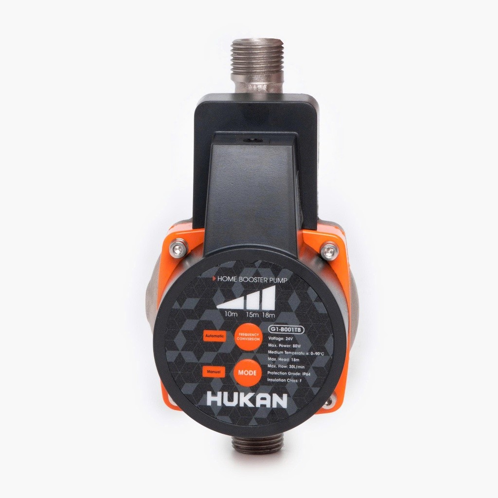 Máy bơm tăng áp mini HUKAN G1-B001TB, Công suất 80w, Đầu ra 1/2 inch, Lưu lượng 30l/phút