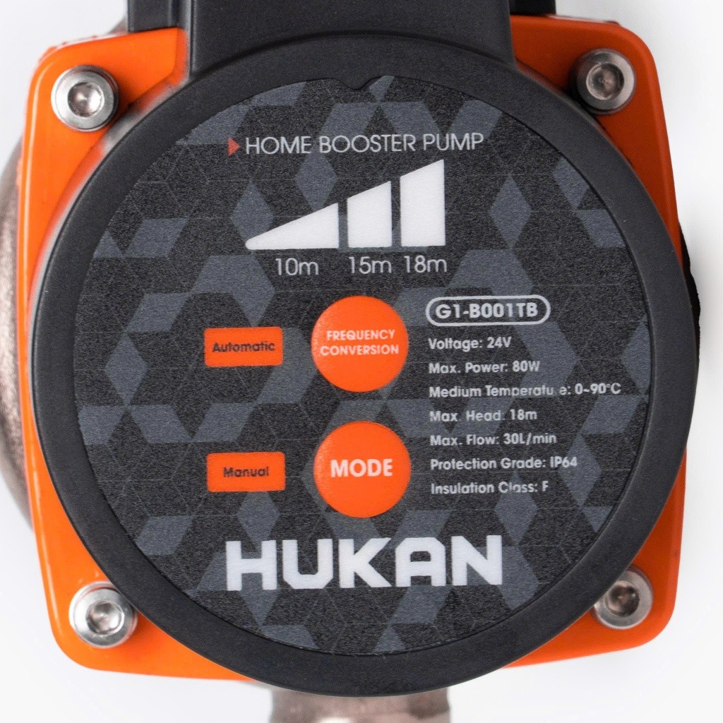 Máy bơm tăng áp mini HUKAN G1-B001TB, Công suất 80w, Đầu ra 1/2 inch, Lưu lượng 30l/phút