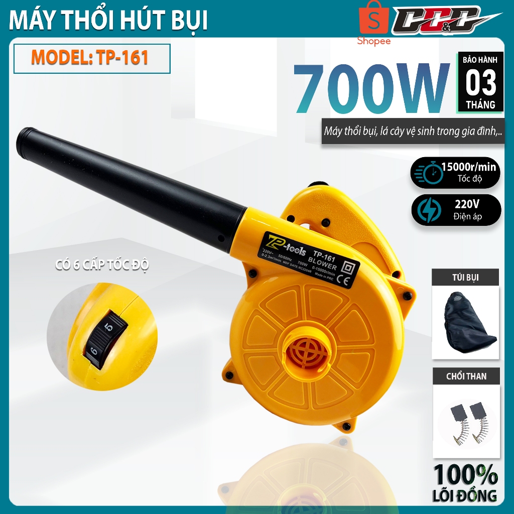 Máy thổi hút bụi 2 chiều | Thổi bụi, hút bụi nhỏ gọn cầm tay | Công suất lớn 700w, tốc độ 15000v/p | Hàng chính hãng