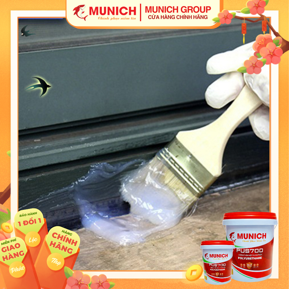 MUNICH PU GLASS - Keo Pu Chống Thấm Trong Suốt Đàn Hồi Cao