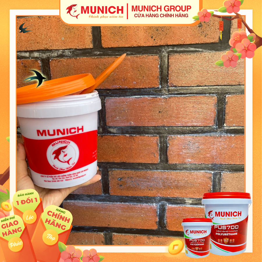 MUNICH PU GLASS - Keo Pu Chống Thấm Trong Suốt Đàn Hồi Cao