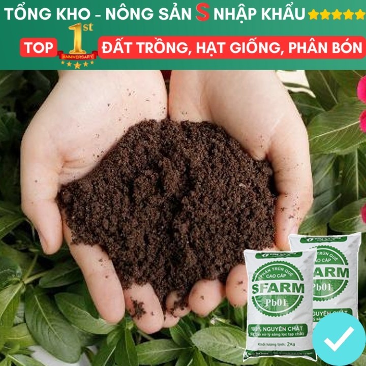 Phân Trùn Quế bao 2kg, Dinh Dưỡng Hữu Cơ, Không Mùi, Tốt Cho Lan, Bonsai, Rau, Cây Ăn Trái.