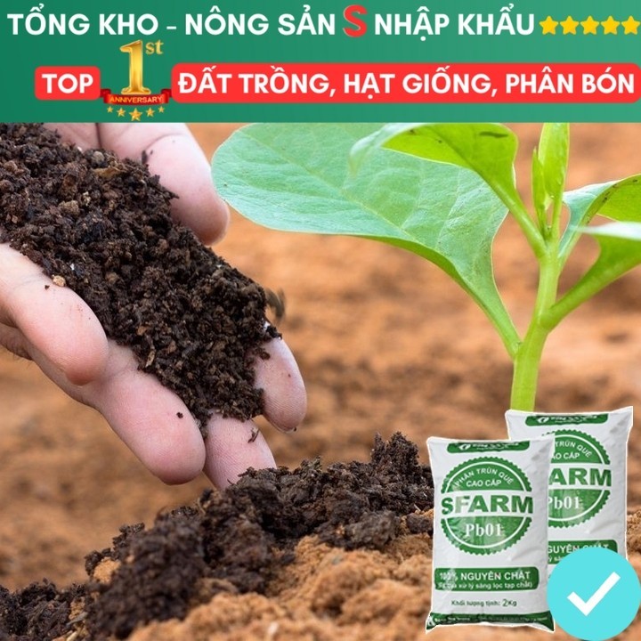 Phân Trùn Quế bao 2kg, Dinh Dưỡng Hữu Cơ, Không Mùi, Tốt Cho Lan, Bonsai, Rau, Cây Ăn Trái.
