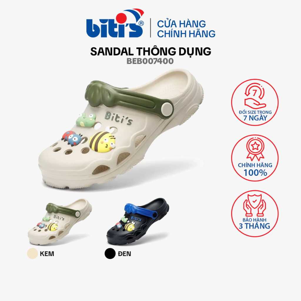 Sandal thông dụng Biti's Bé Trai BEB007400 size 30 đến 37