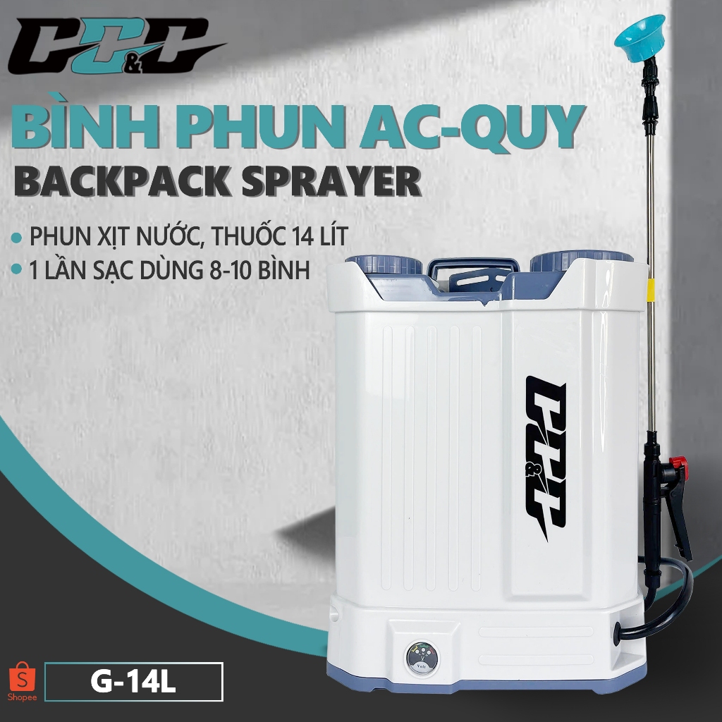 [TẶNG ĐẦY ĐỦ PHỤ KIỆN] BÌNH PHUN, BÌNH XỊT THUỐC SÂU CHÍNH HÃNG GGG. DUNG TÍCH 14L, 16L, 20L, ÁP LỰC SIÊU MẠNH