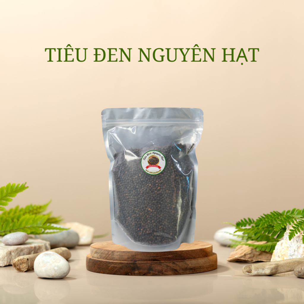 Tiêu đen nguyên hạt - Gói 1KG - Cay Thơm Gia Vị