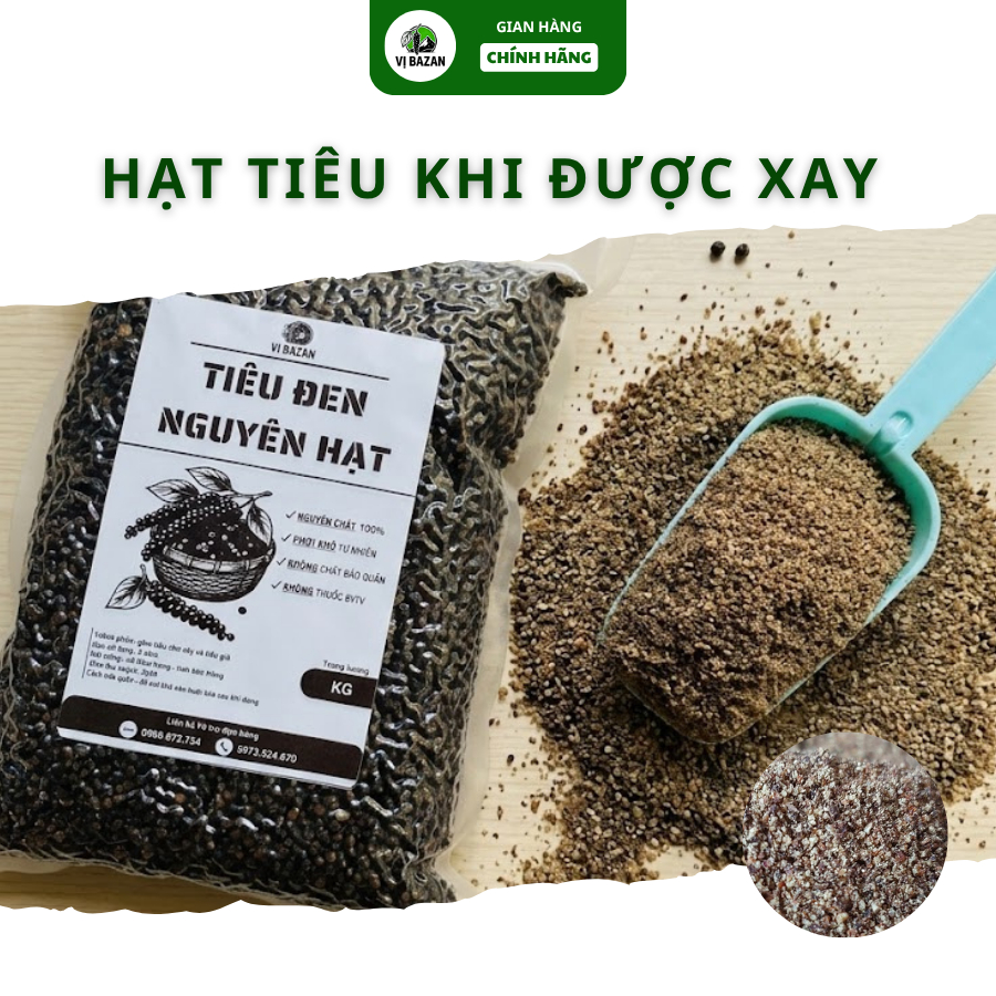 Tiêu Đen Nguyên Hạt Nguyên Chất Tự Nhiên Từ Đắk Nông Tây Nguyên - Vị Bazan