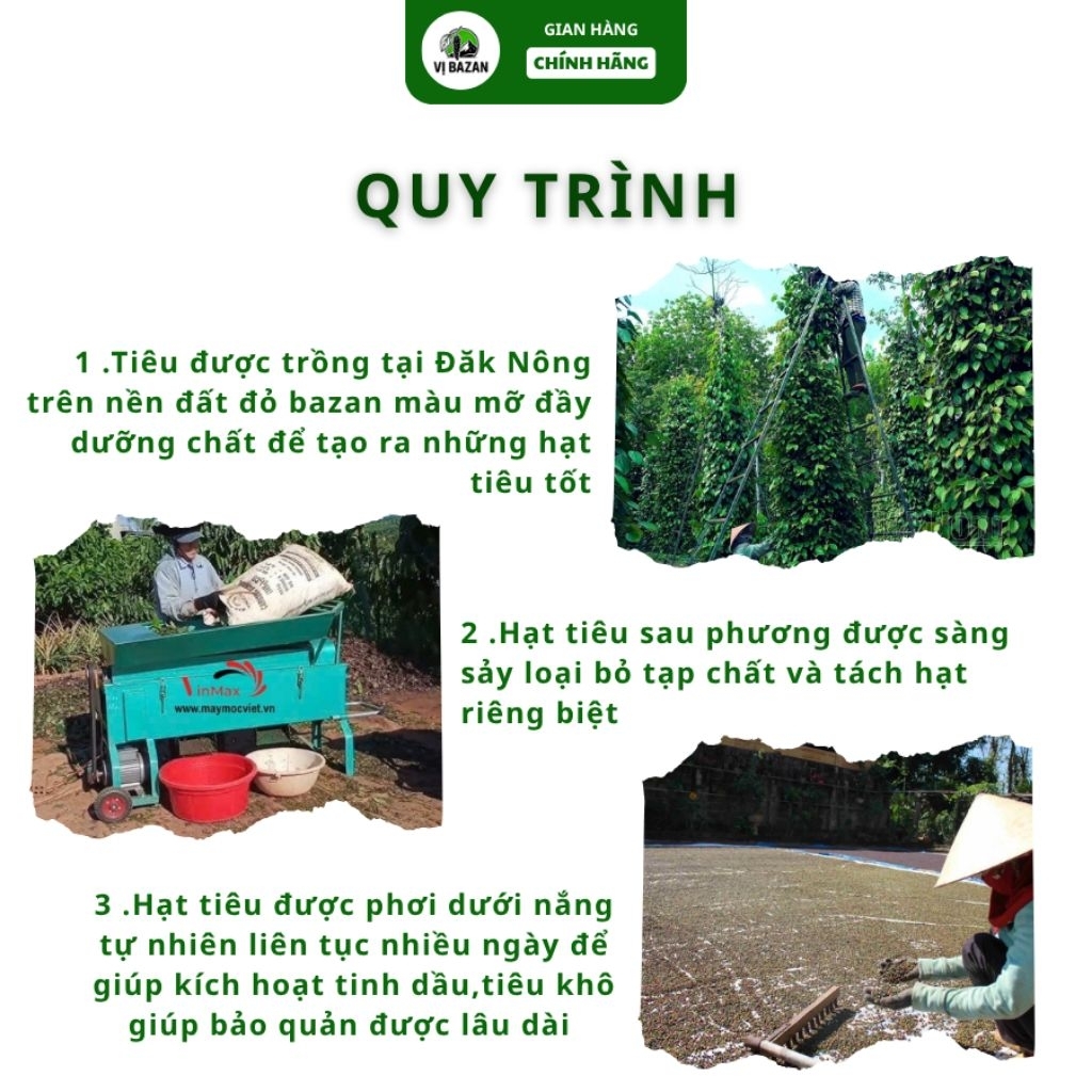 Tiêu Đen Nguyên Hạt Nguyên Chất Tự Nhiên Từ Đắk Nông Tây Nguyên - Vị Bazan
