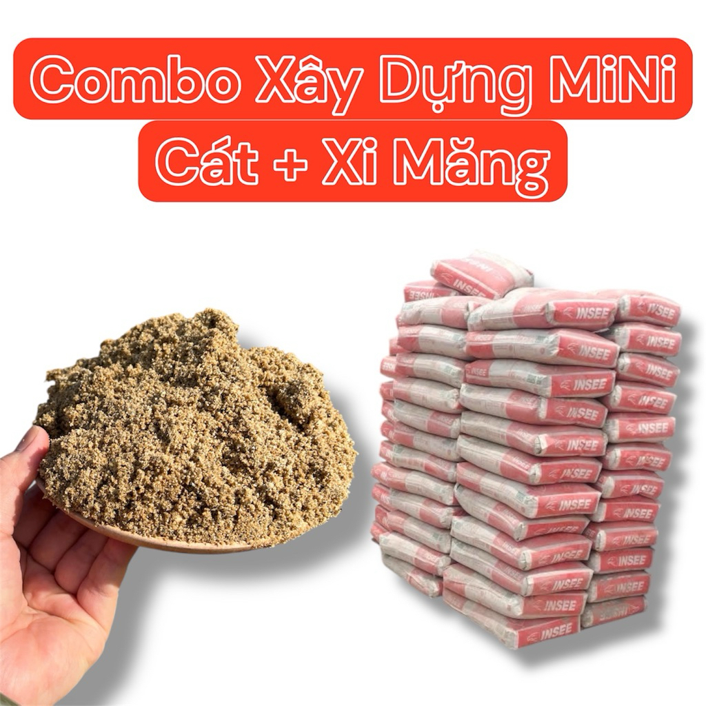 Xi Măng Đen Đóng Túi Nhỏ 1kg 3kg 5kg Trộn Vữa, Xây Sửa Đa Năng