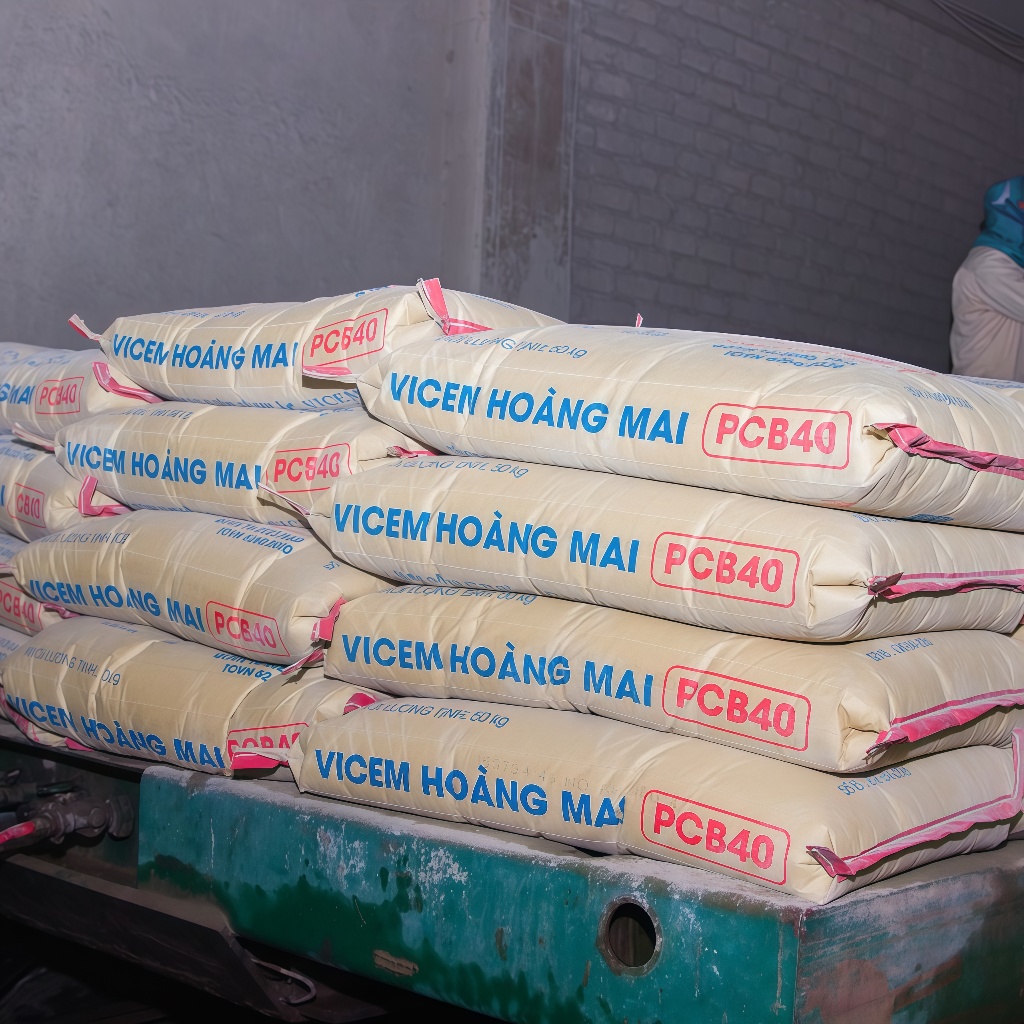 Xi Măng PCB40 Vicem Hoàng Mai 50kg – Xi Măng Xây Dựng, Đổ Bê Tông, Công Trình Chất Lượng Cao